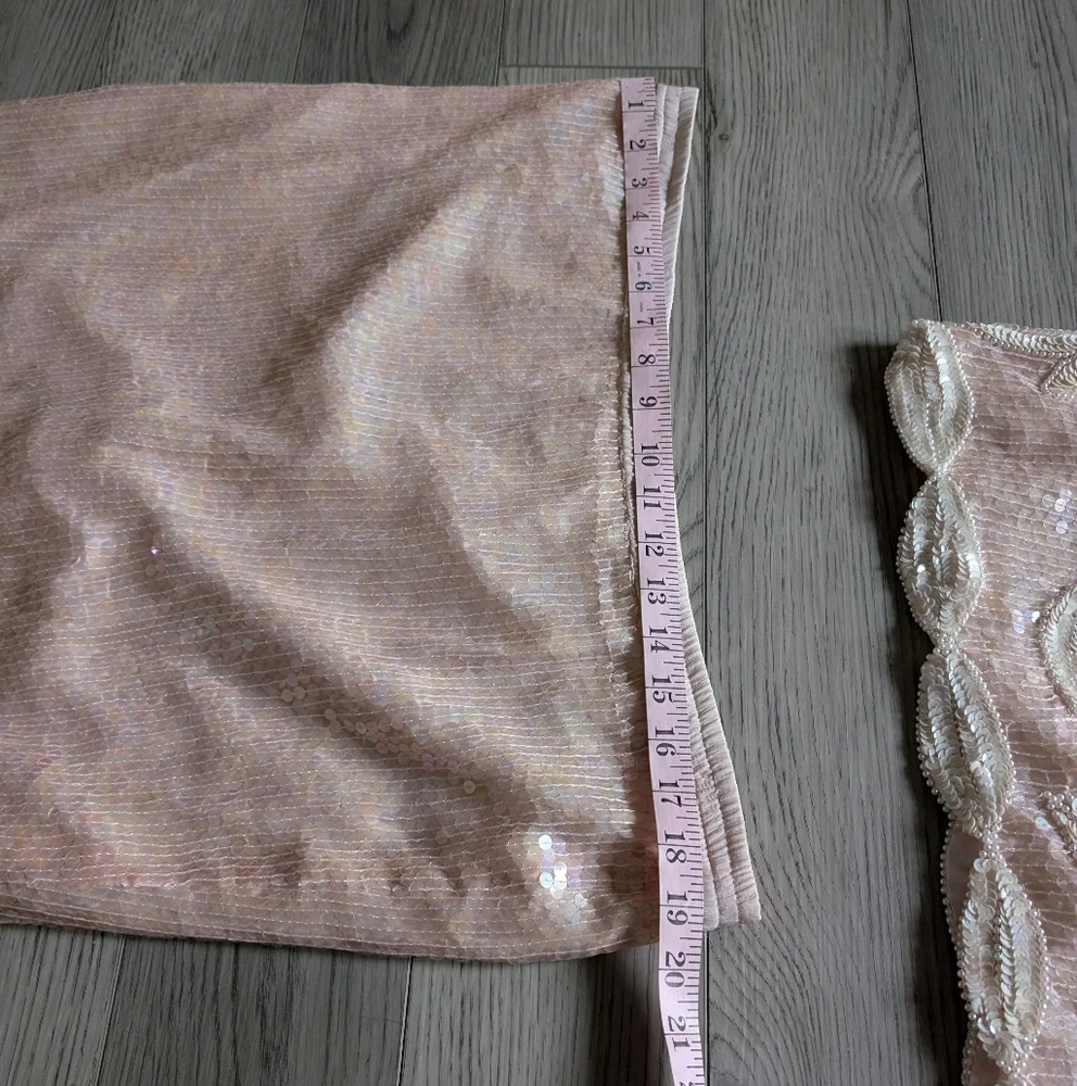 Stenay‎ Vintage 80s Glam Pink Sequin Two Piece Top Skirt Set Size Medium - Picture 13 of 16